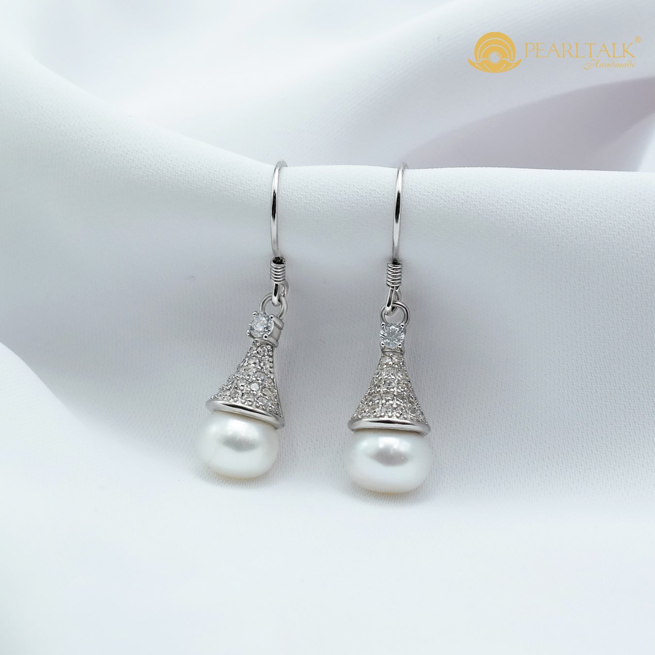 BÔNG TAI BẠC KIỂU BÁN NGUYỆT 7MM NƯỚC NGỌT